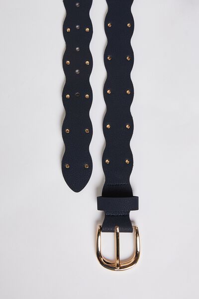Ceinture à bords ondulés femme