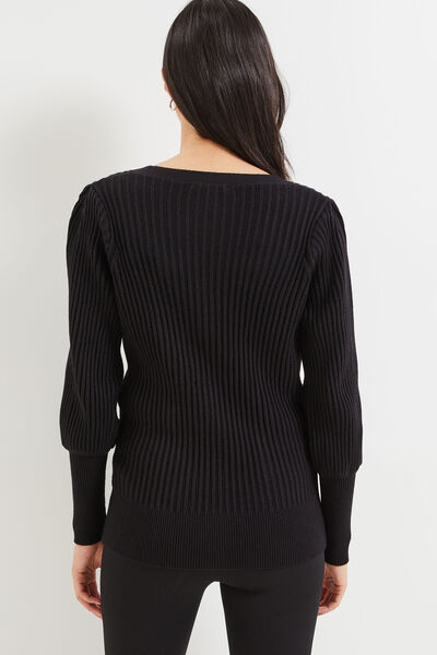 Gilet en maille cotelée