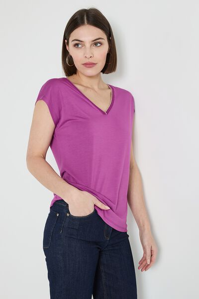 T-shirt col V femme