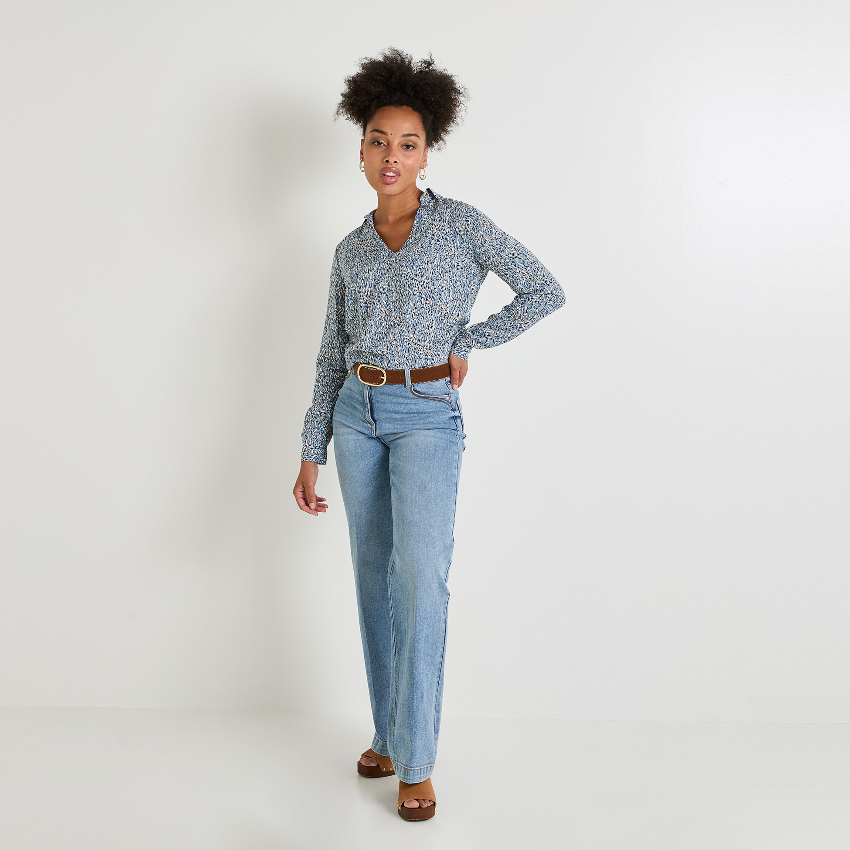 Blouse manches longues femme