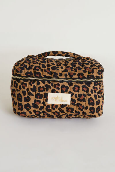Trousse de voyage imprimé léopard femme
