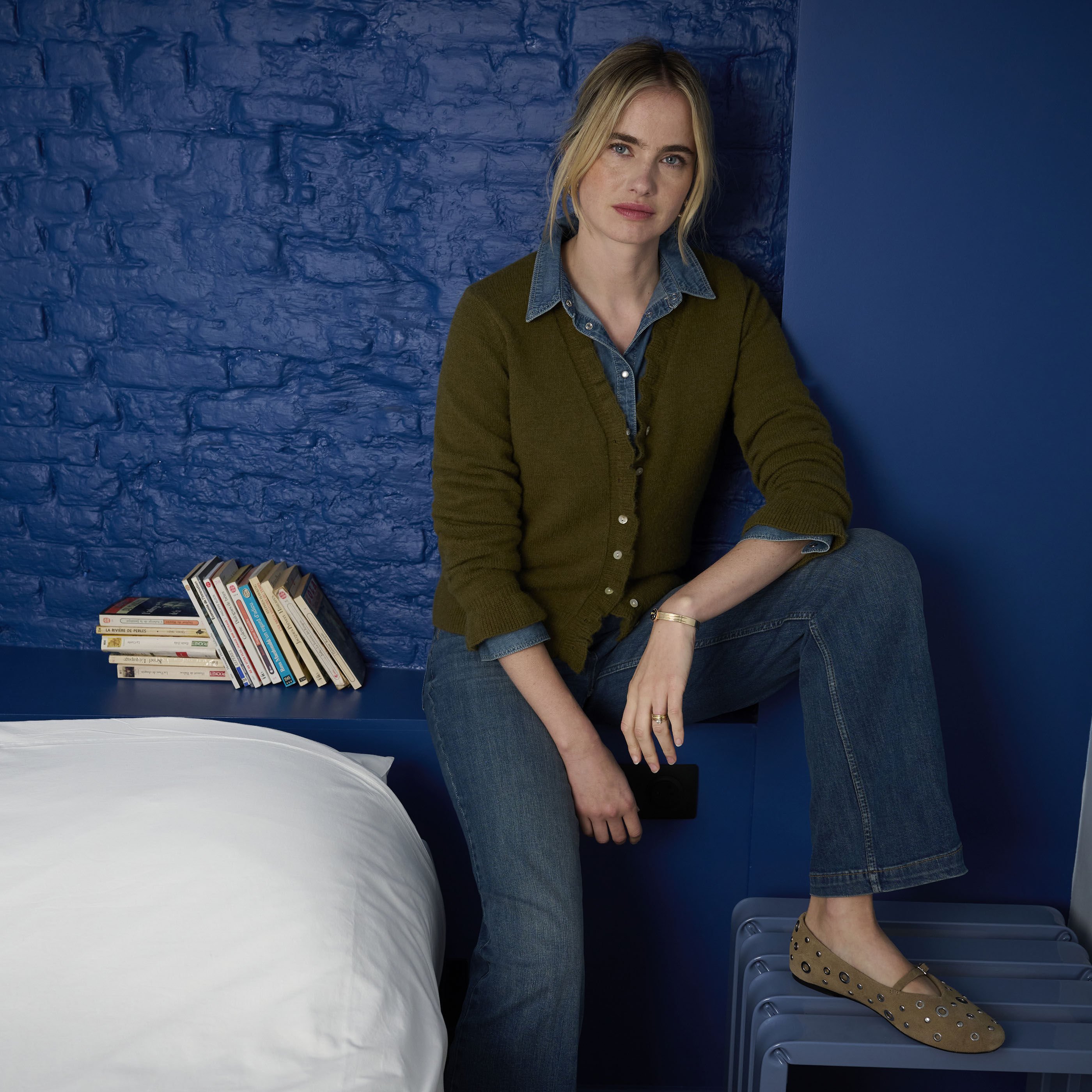 Gilet avec volants femme