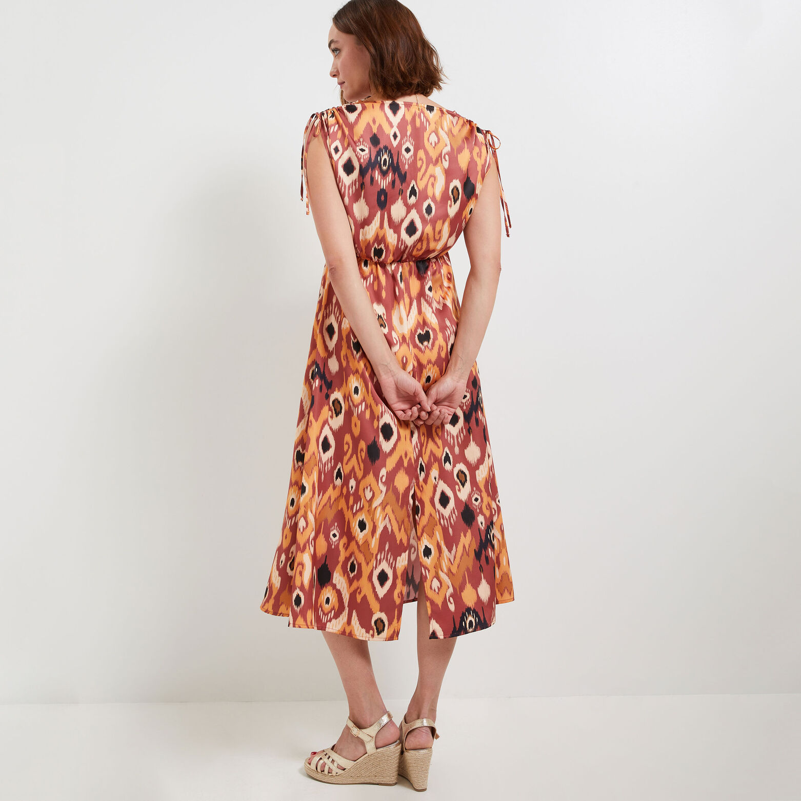 robe longue imprimée femme