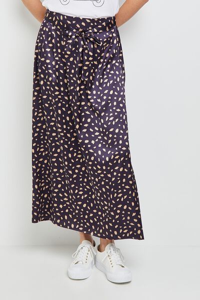 Jupe longue satinée femme