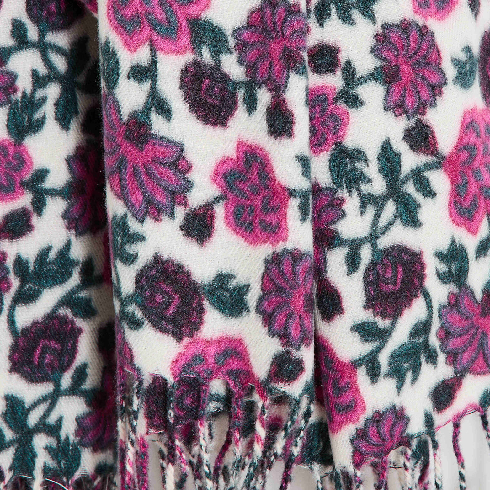 Écharpe motif fleurale