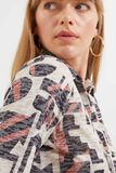 T-shirt col chemise imprimé