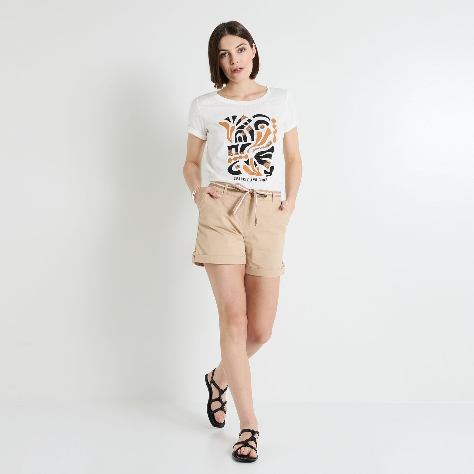 T-shirt col rond femme