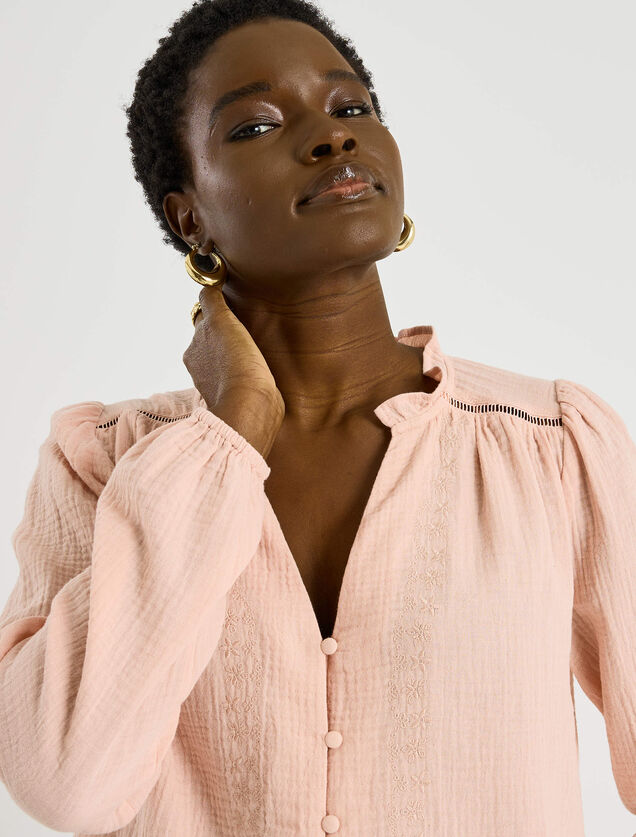 Chemise en gaze de coton femme