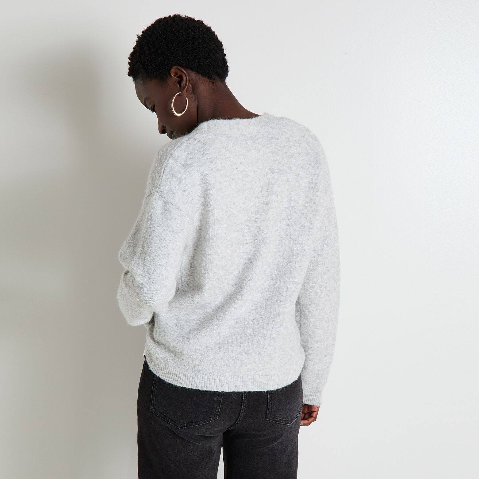 Gilet col V femme