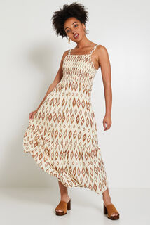 Robe longue imprimée femme