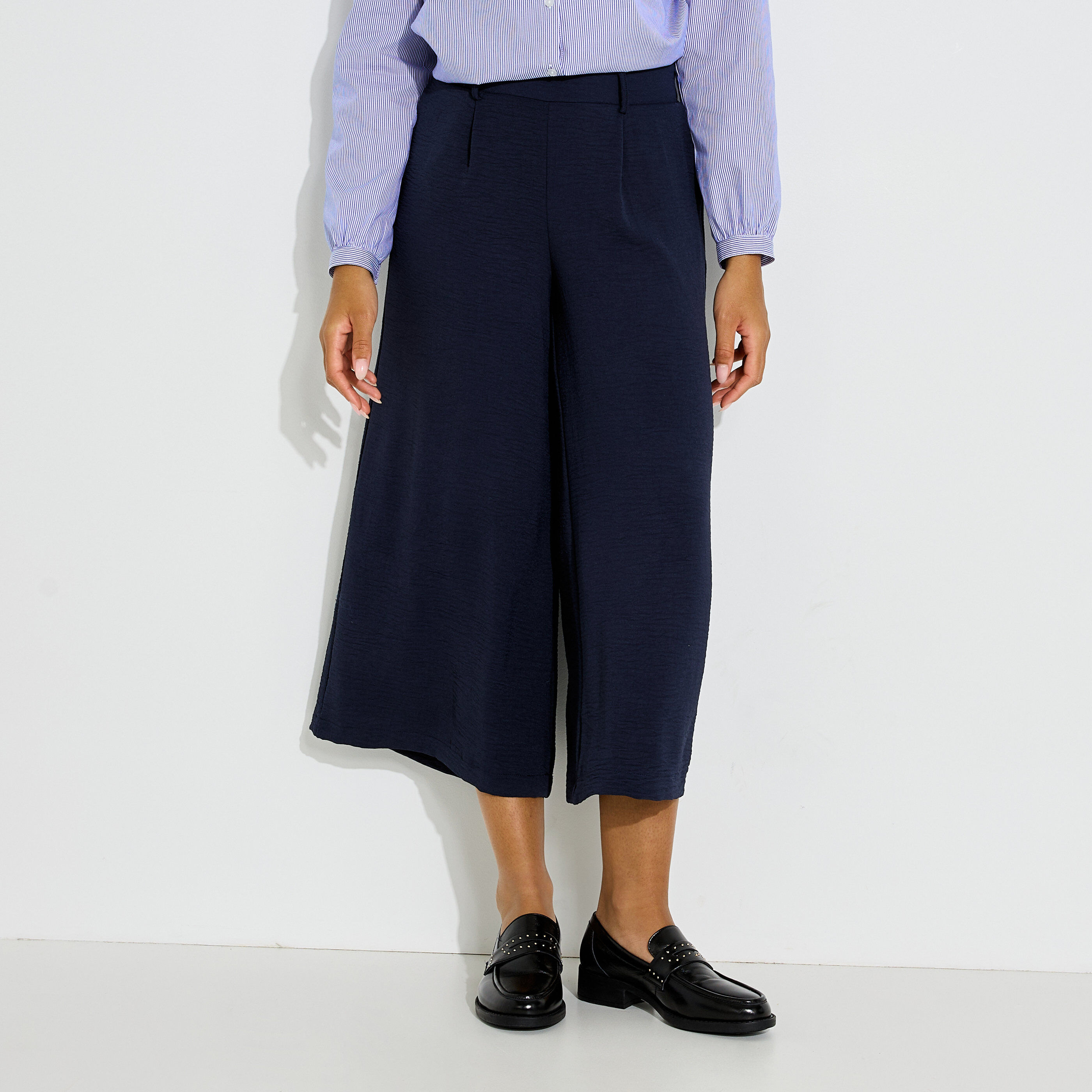 Pantalon fluide raccourci femme