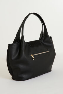Sac bi-matière à rabat femme