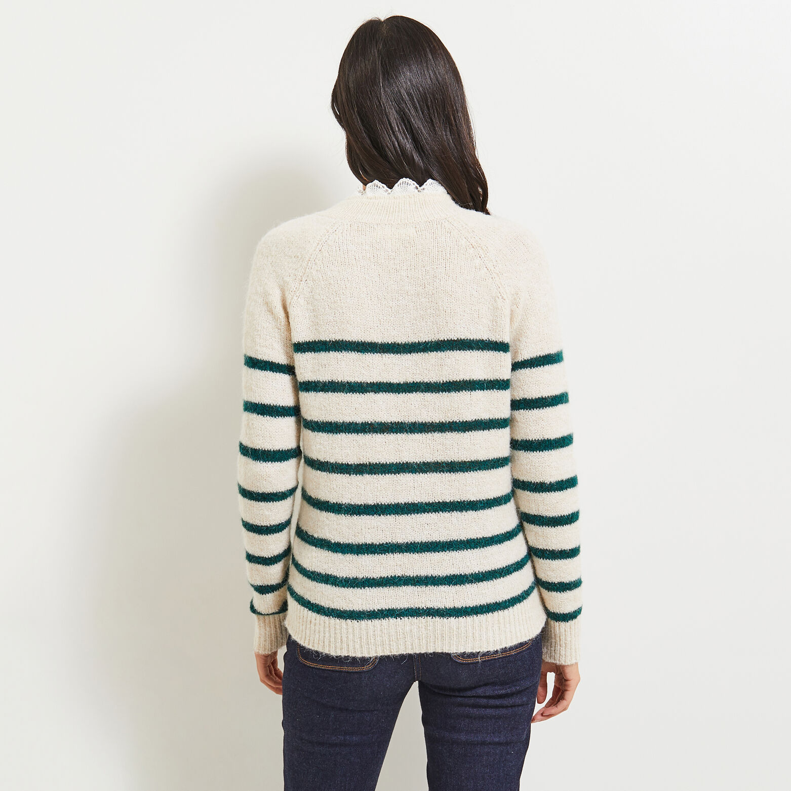 Pull col montant femme