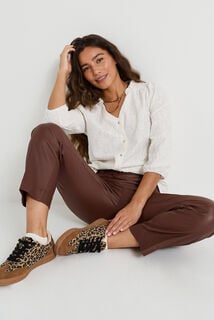 Blouse en maille ajourée femme