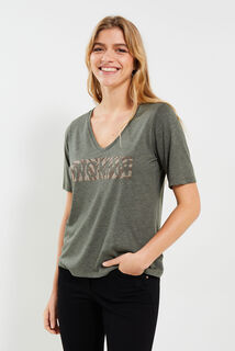 Tshirt col V femme