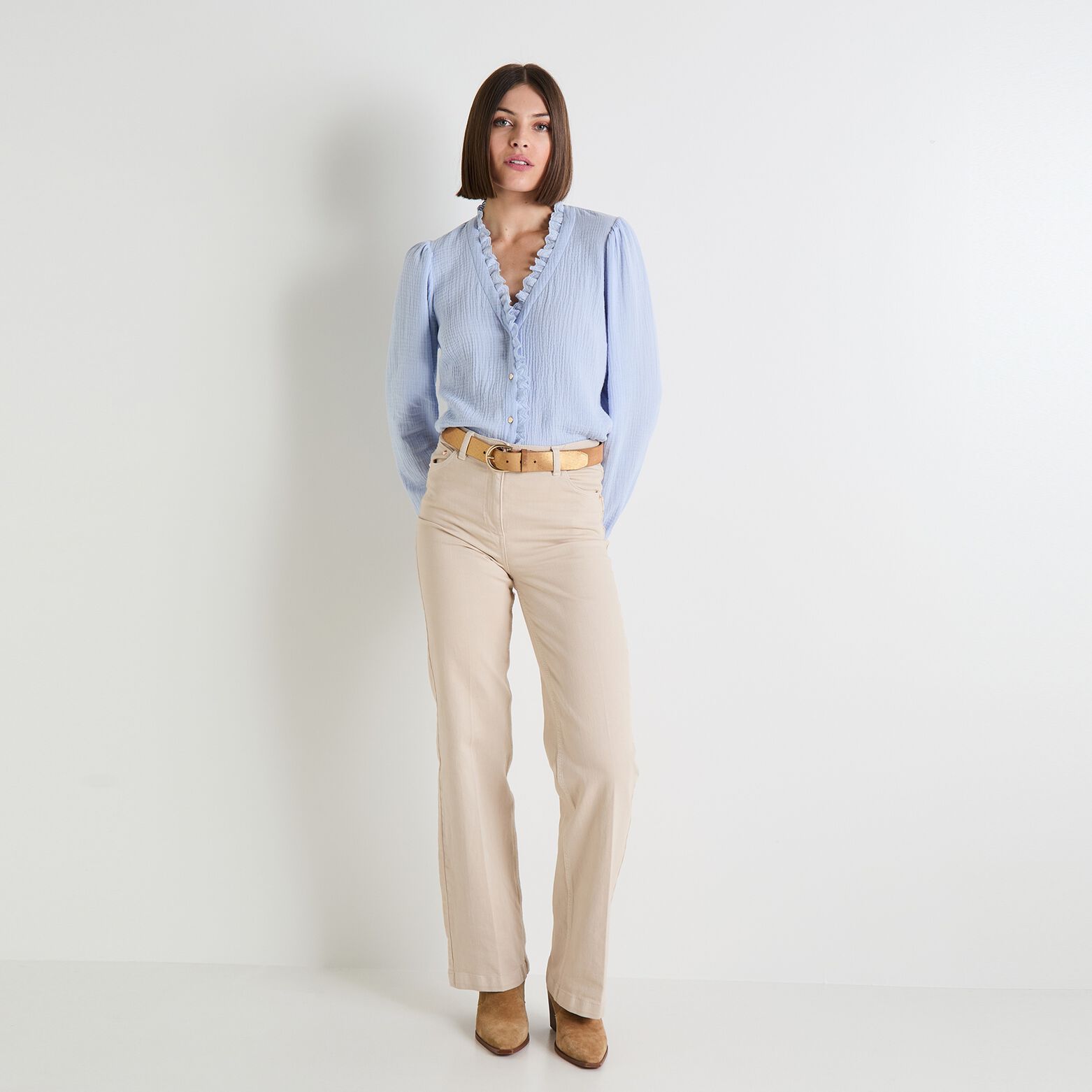 Chemise en gaze de coton femme