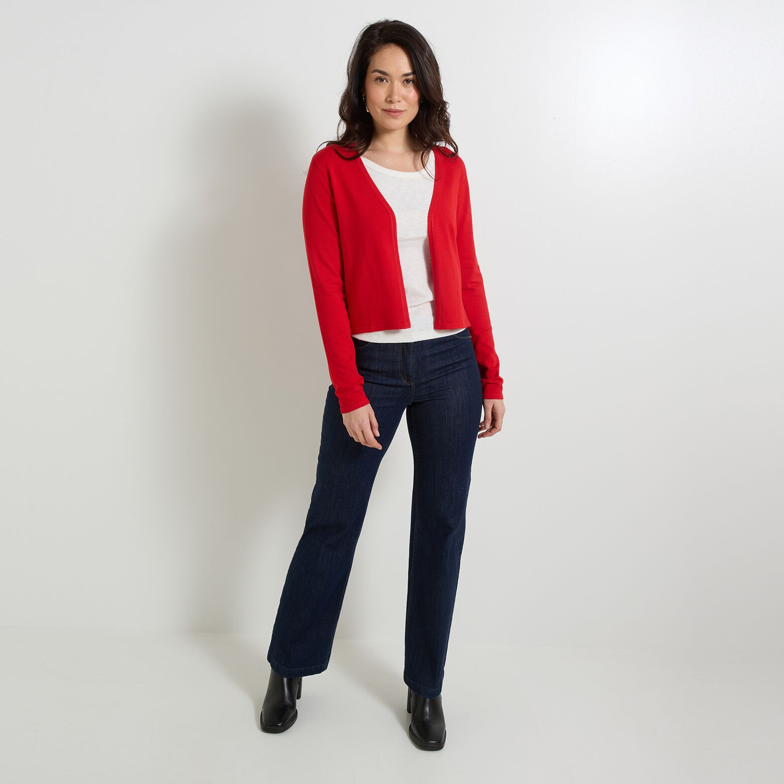 Gilet col V femme