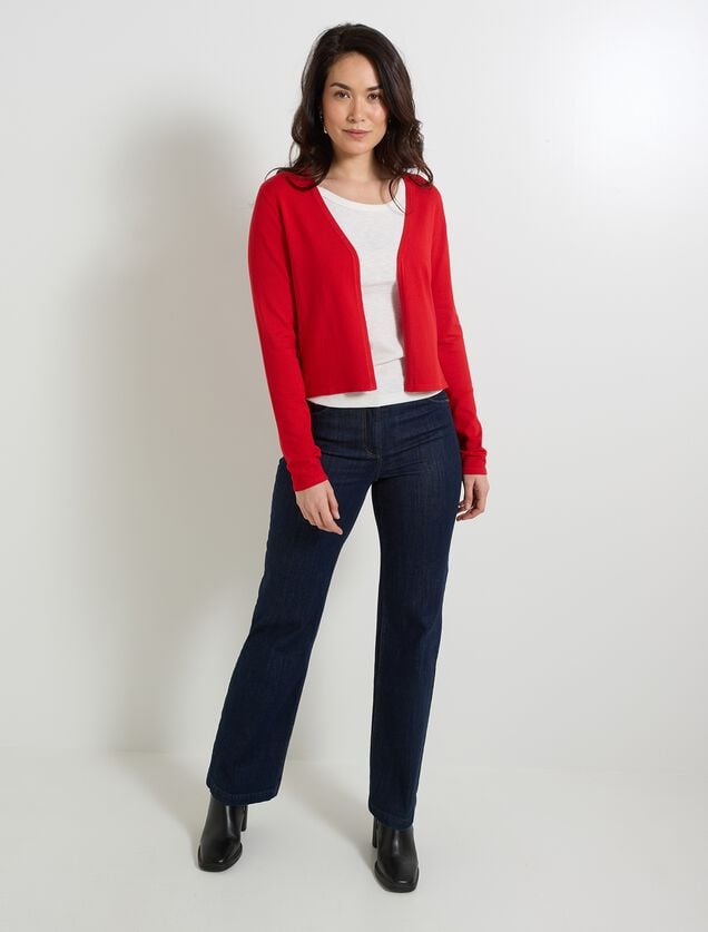 Gilet col V femme