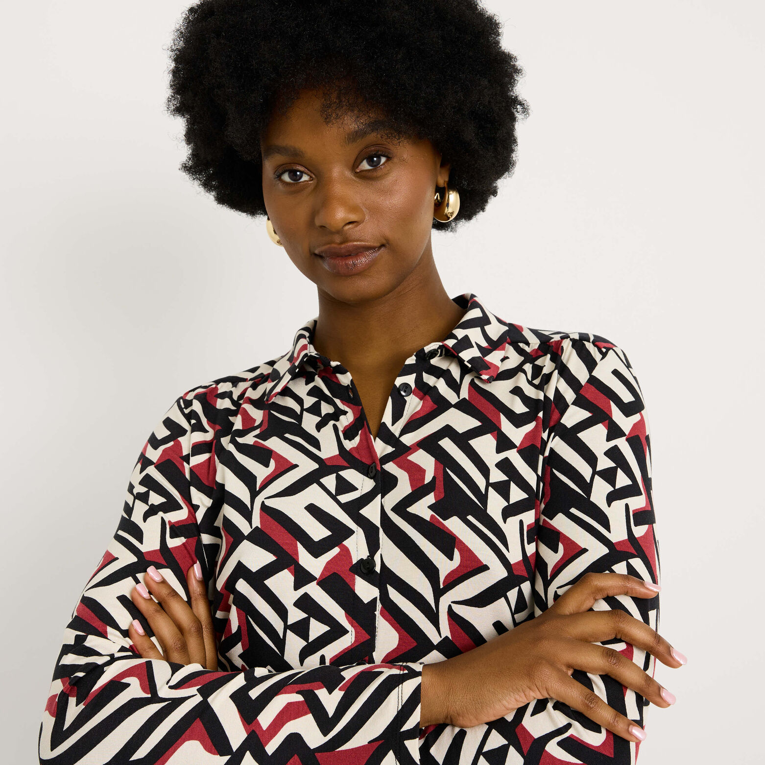 Chemise maille fluide femme