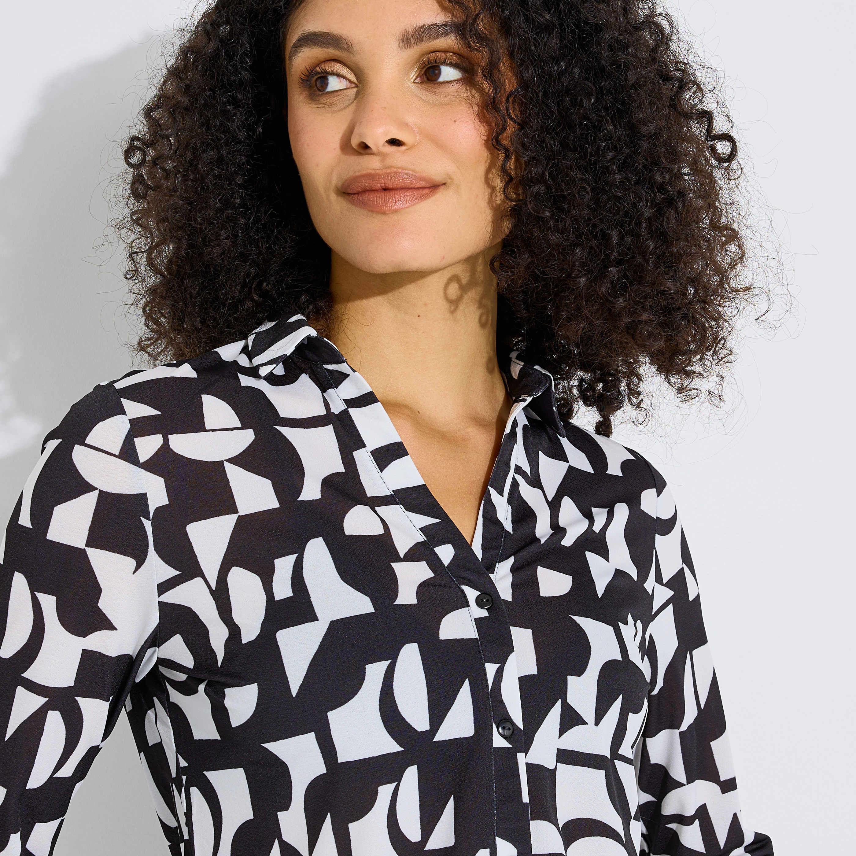 Chemise imprim&eacute;e originale femme