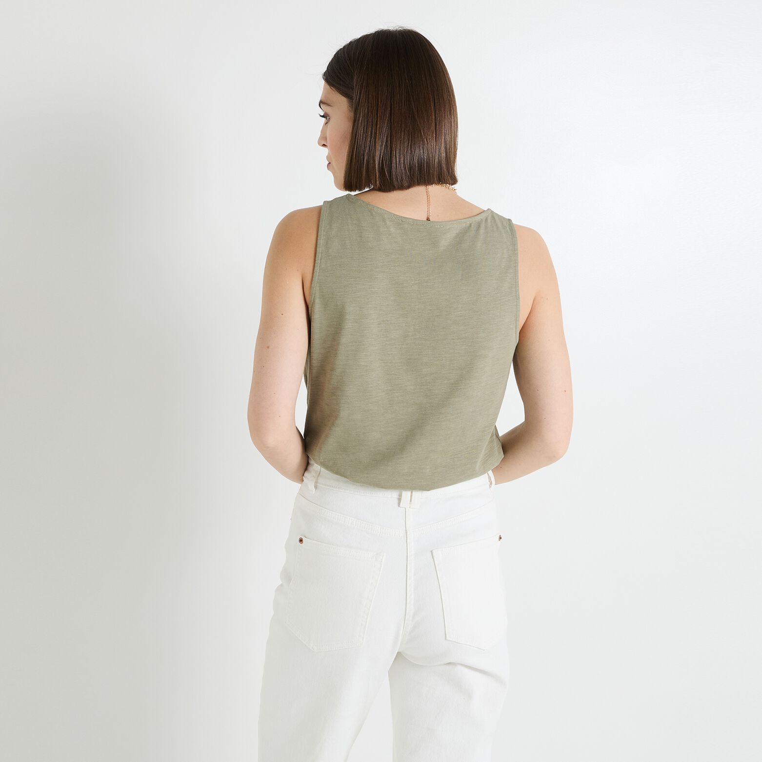 Débardeur col V femme