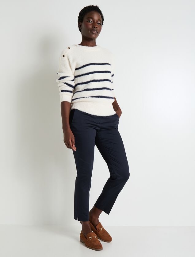 Pull col rond femme