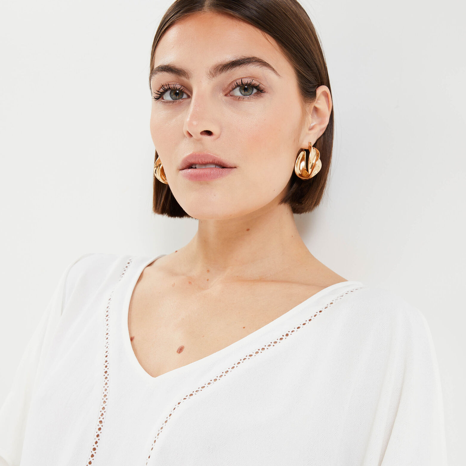 Blouse épaules ouvertes femme