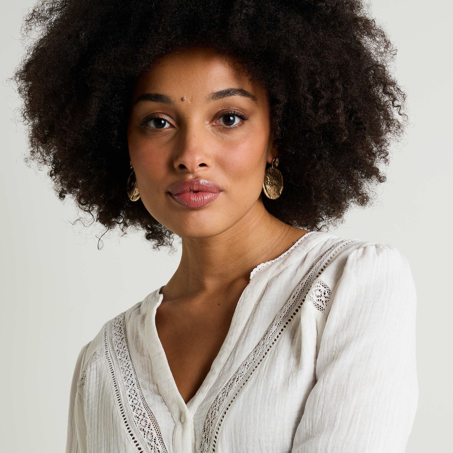 Chemise en gaze de coton femme