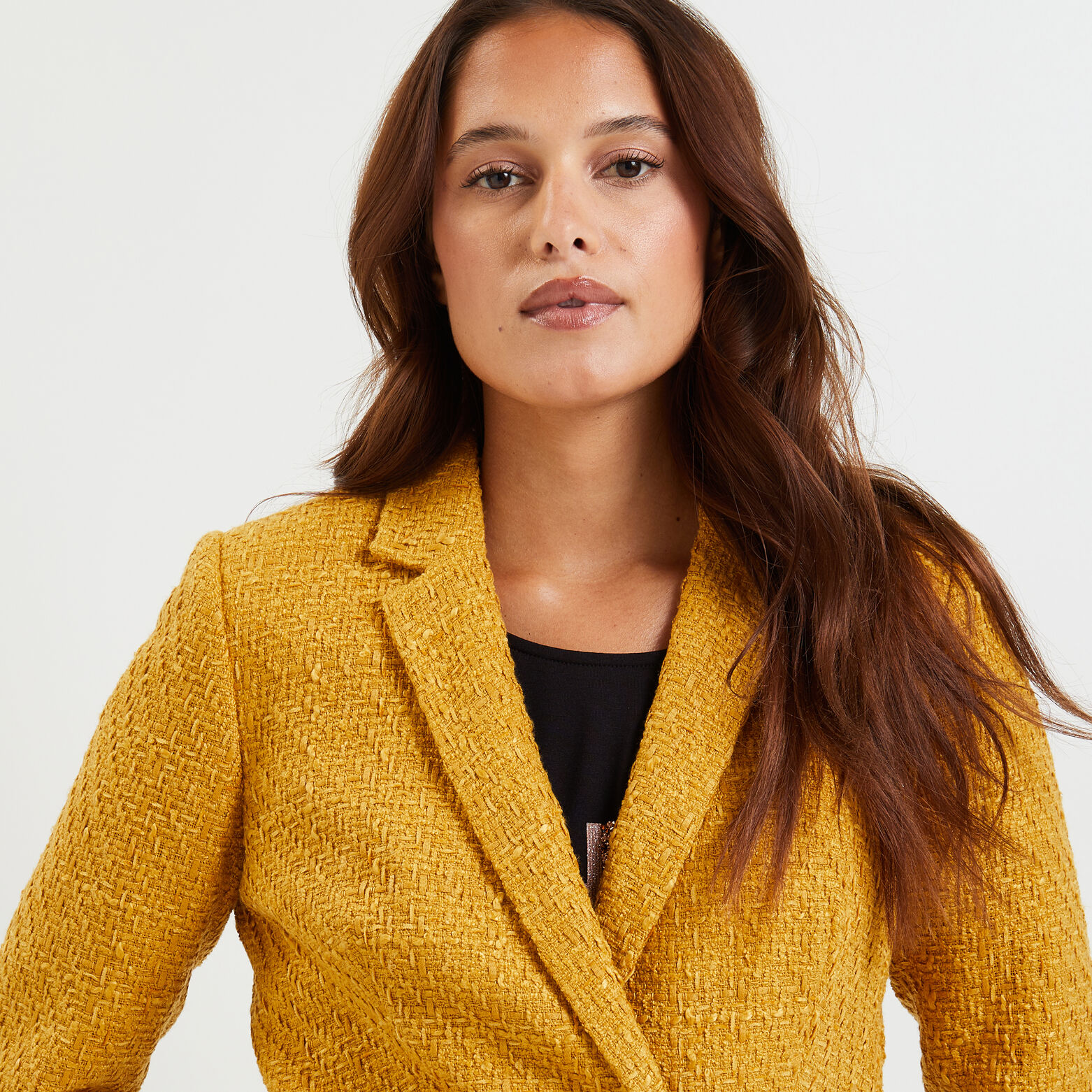 Veste blazer effet tweed femme