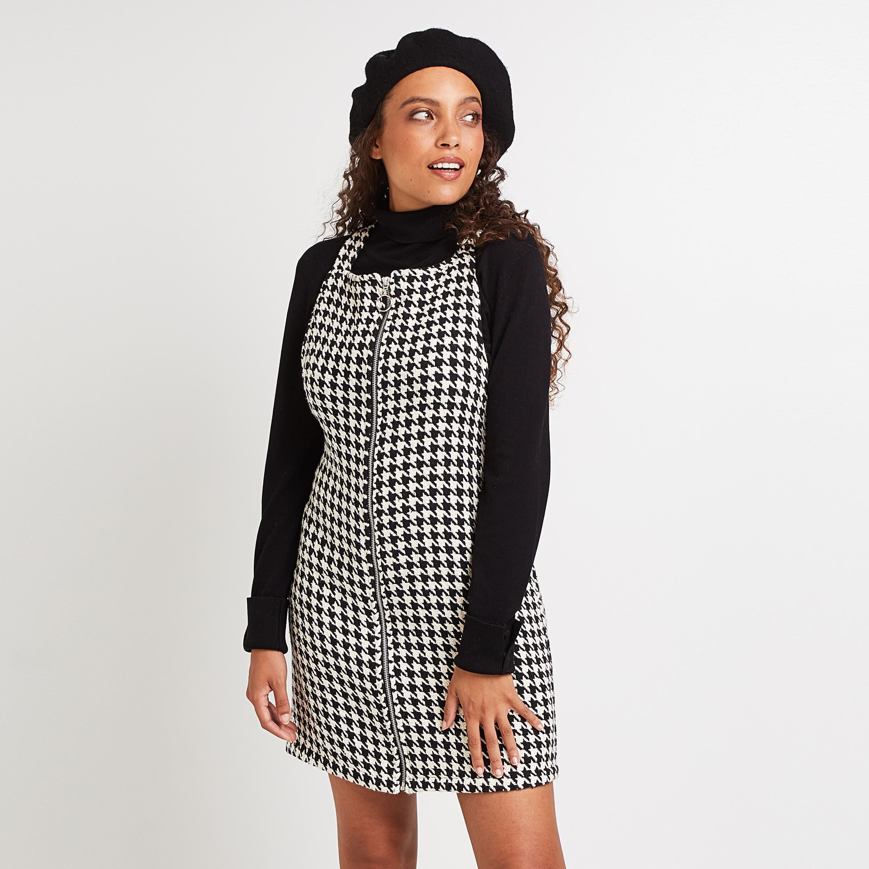 Robe chasuble top a carreaux