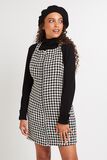 Robe chasuble à carreaux femme