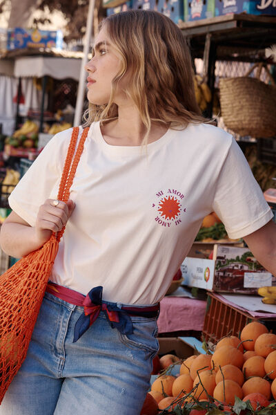 T shirt col rond femme
