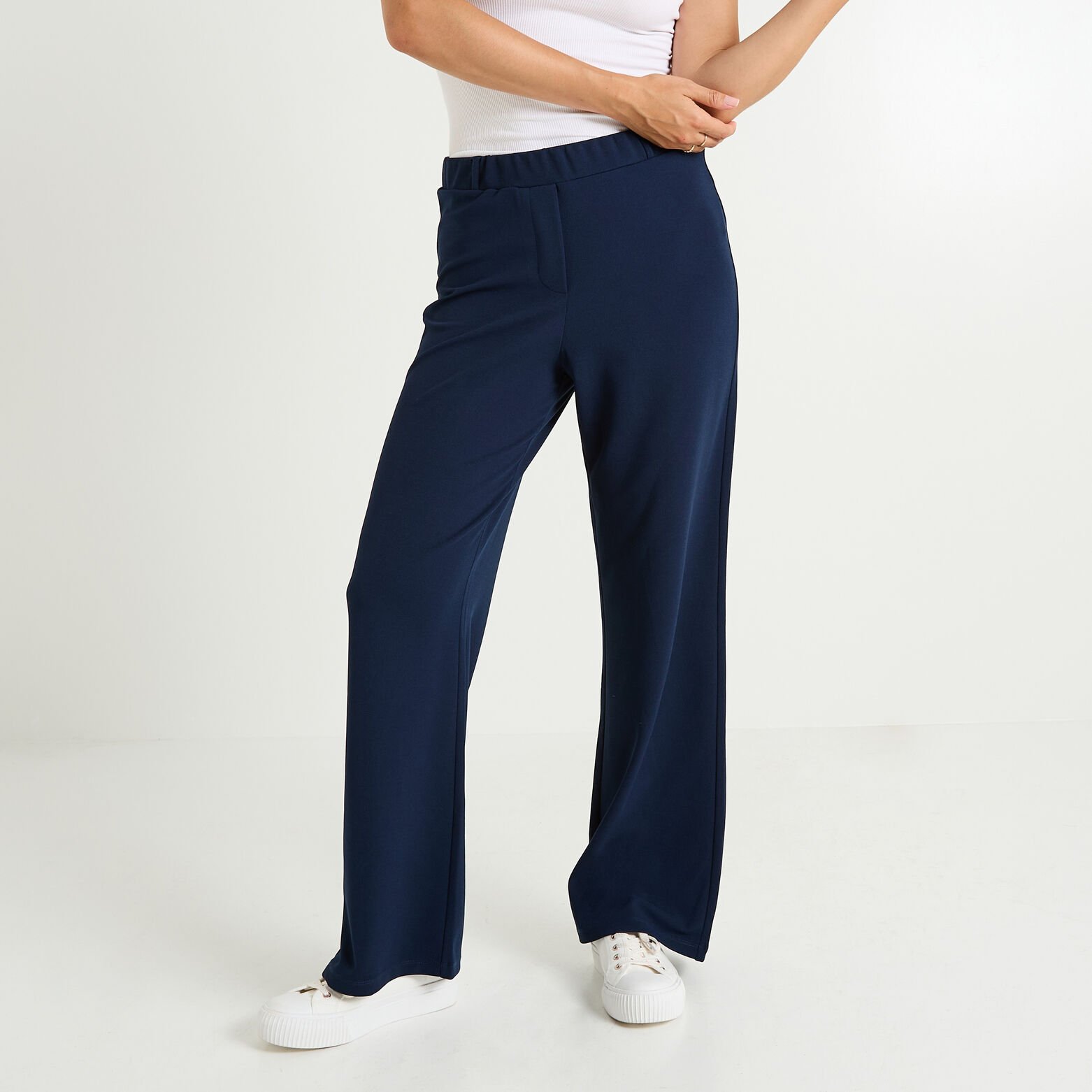 Pantalon fluide en maille femme