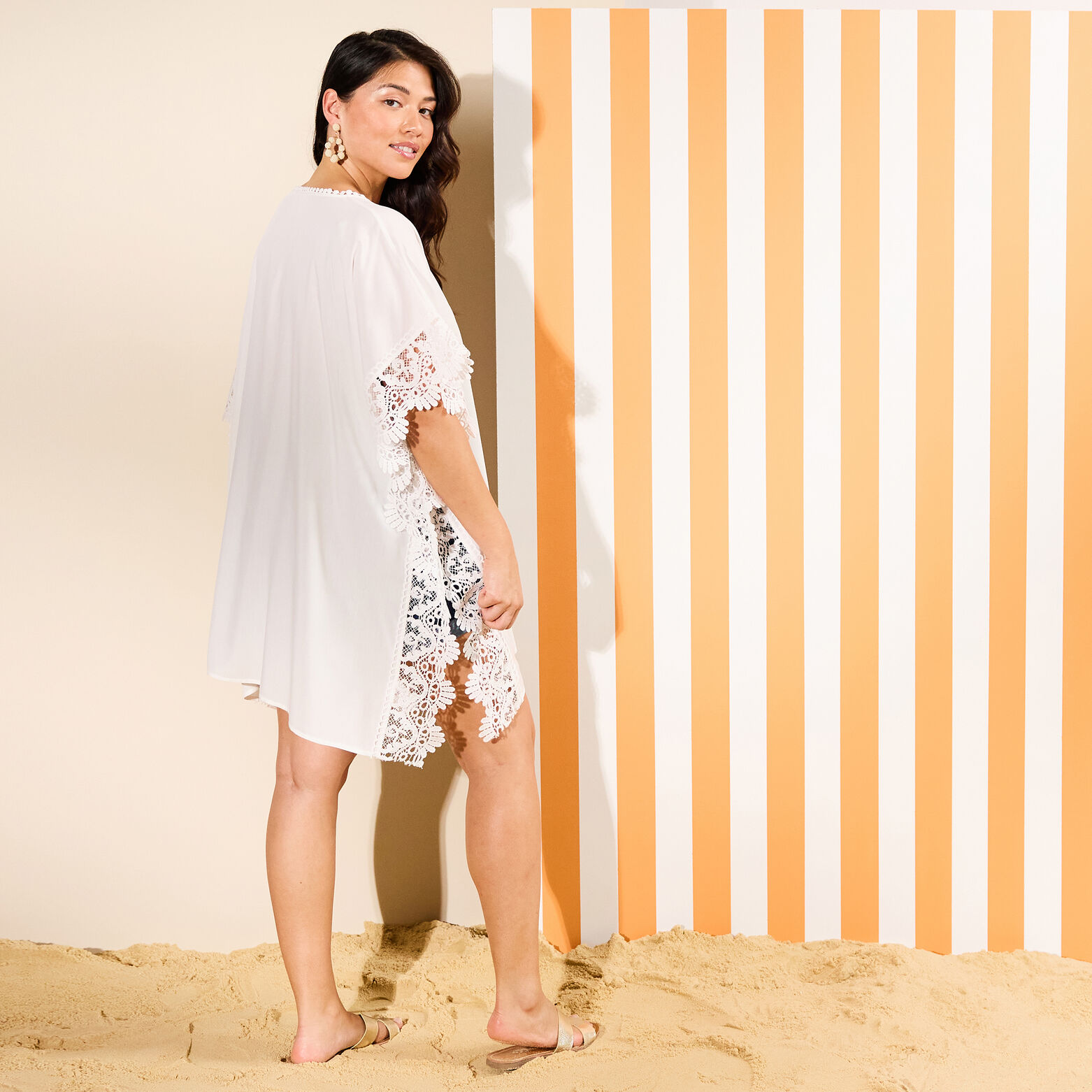 Paréo broderie femme