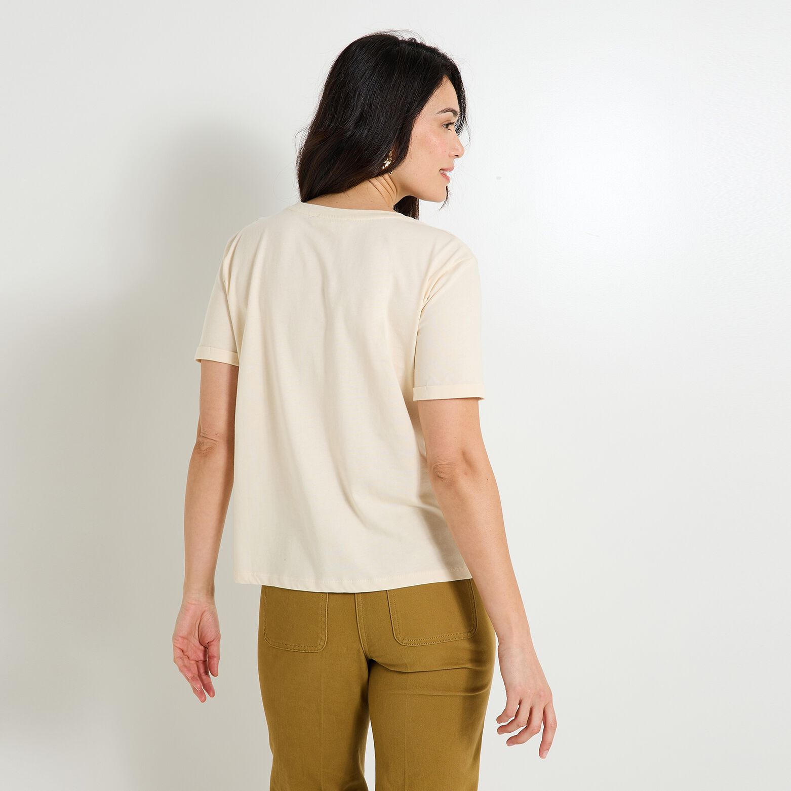T-shirt col rond femme