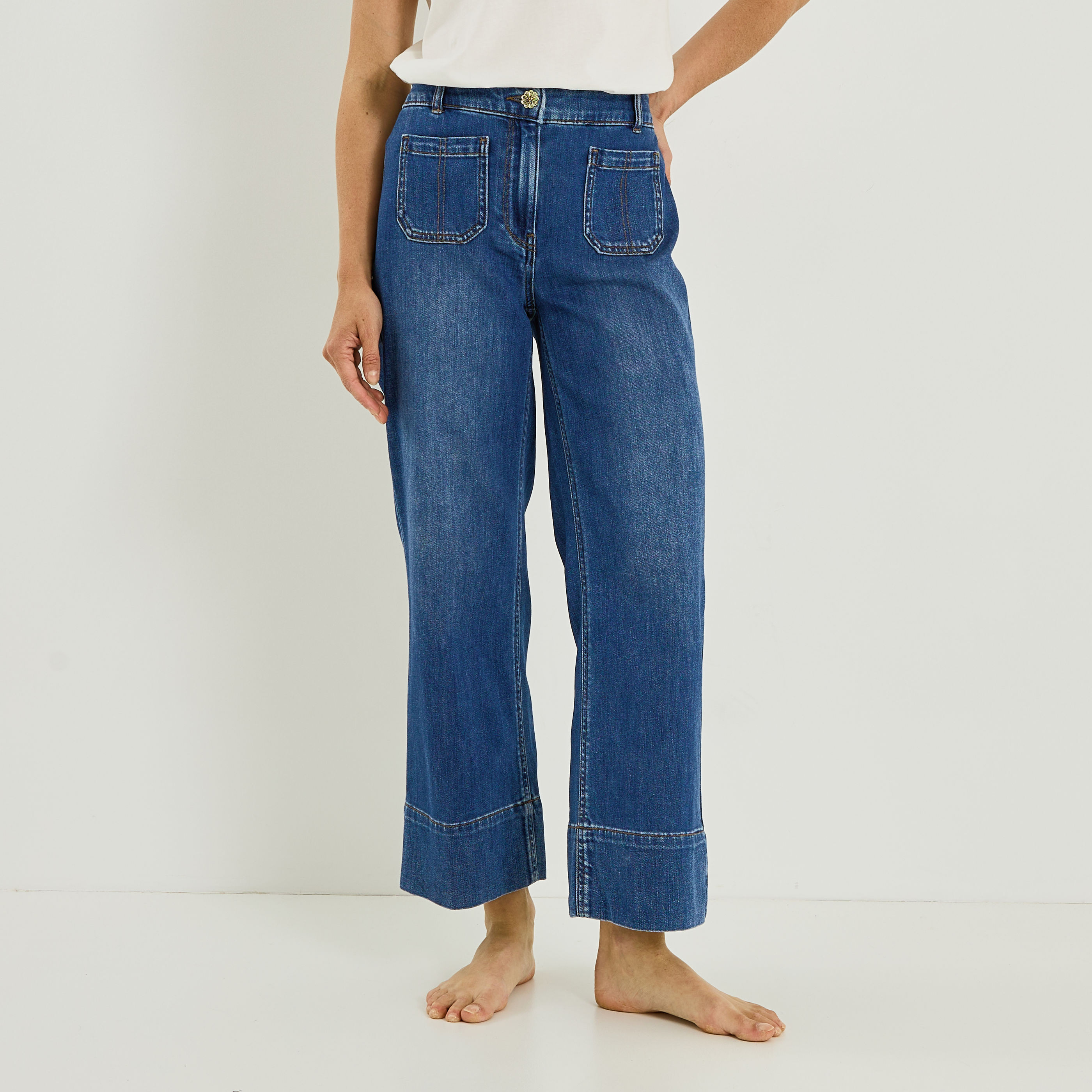 Jean flare raccourci NAPOLI RF02 femme