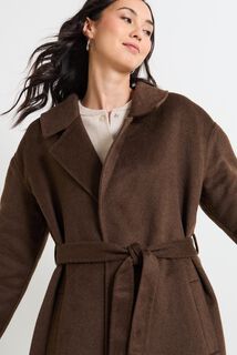 Manteau long à nouer femme