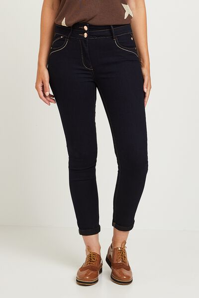 Jean raccourci taille haute HANOI femme