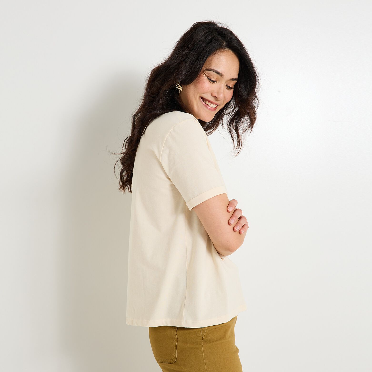 T-shirt col rond femme