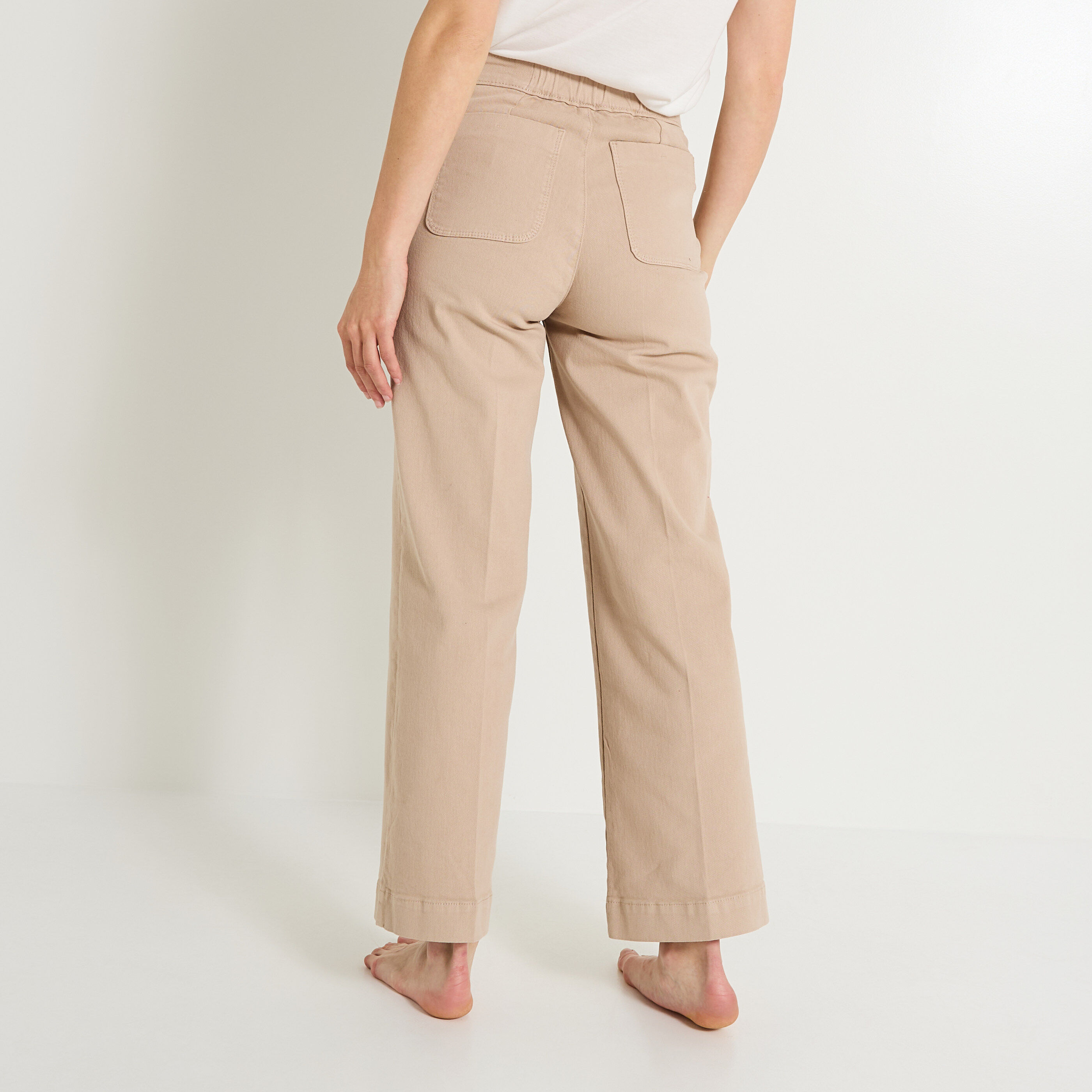 Jean flare raccourci POMPON F02 femme