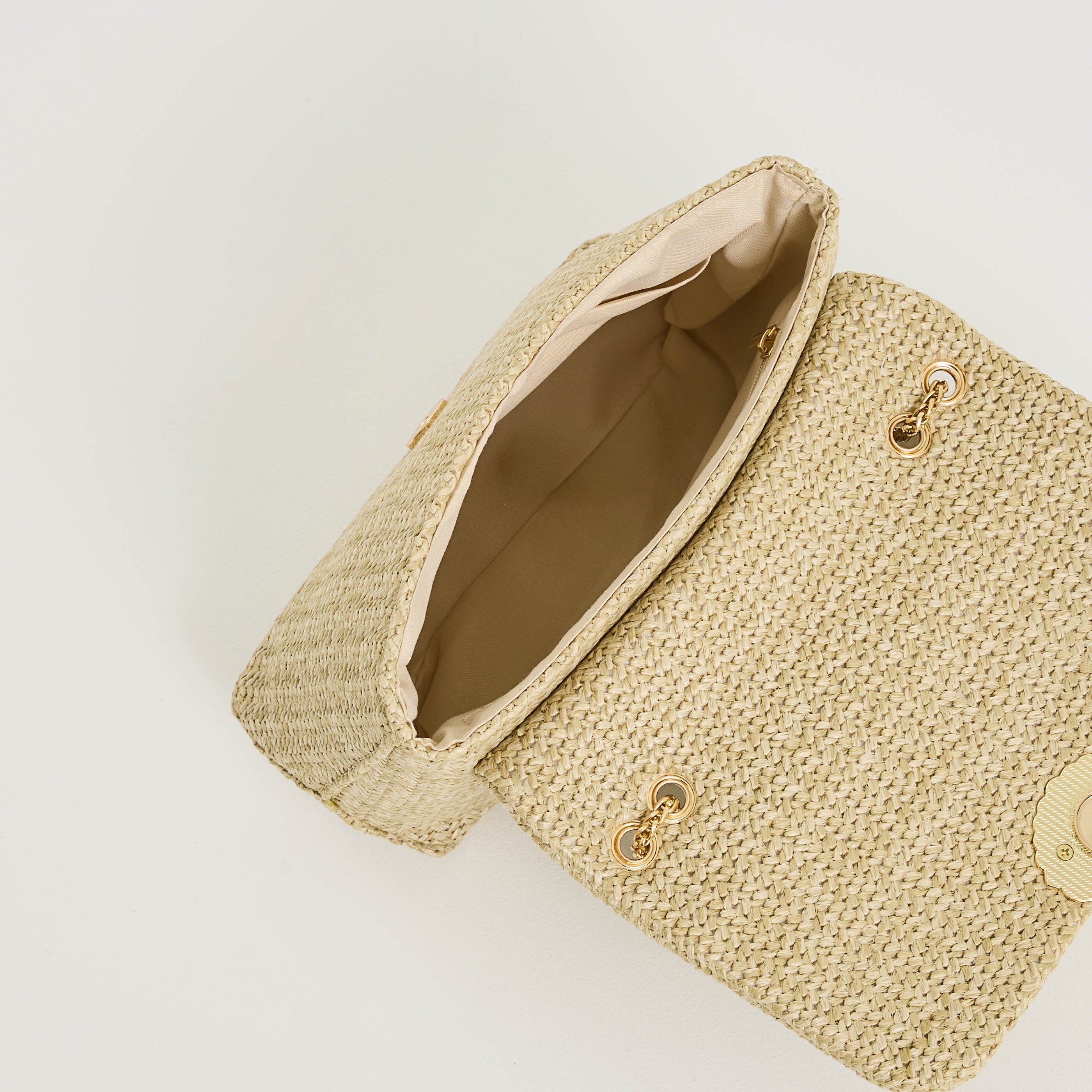 Petit sac tress&eacute; &agrave; rabat femme