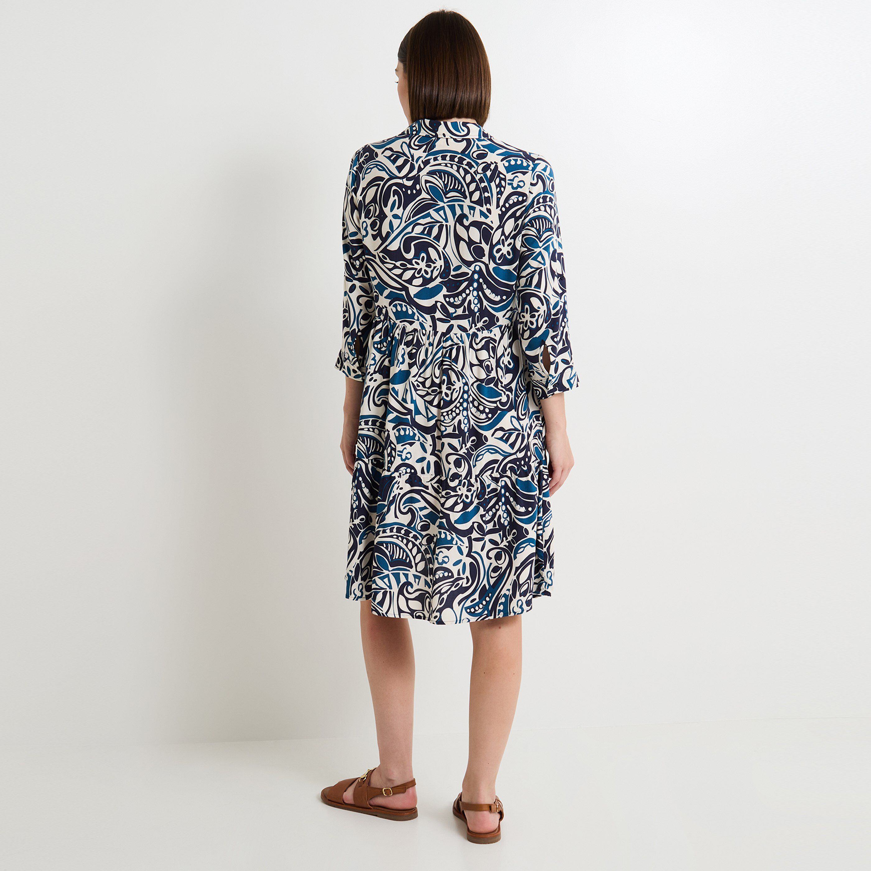 Robe col chemise femme