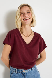 Blouse col V femme
