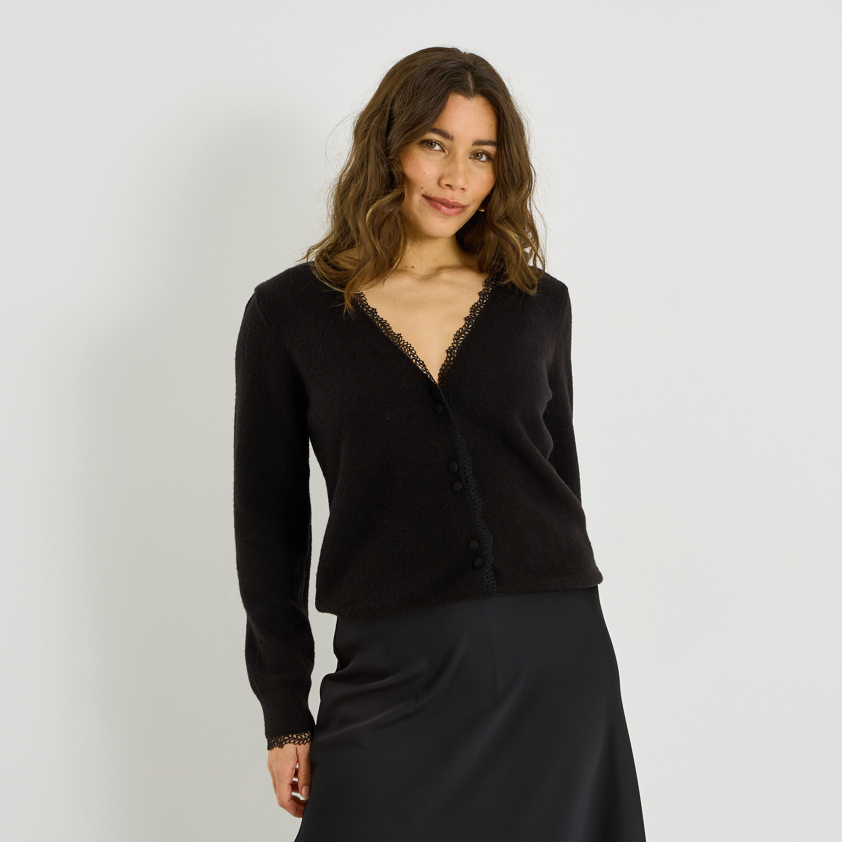 Gilet 2 en 1 d&eacute;tails ajour&eacute;s femme