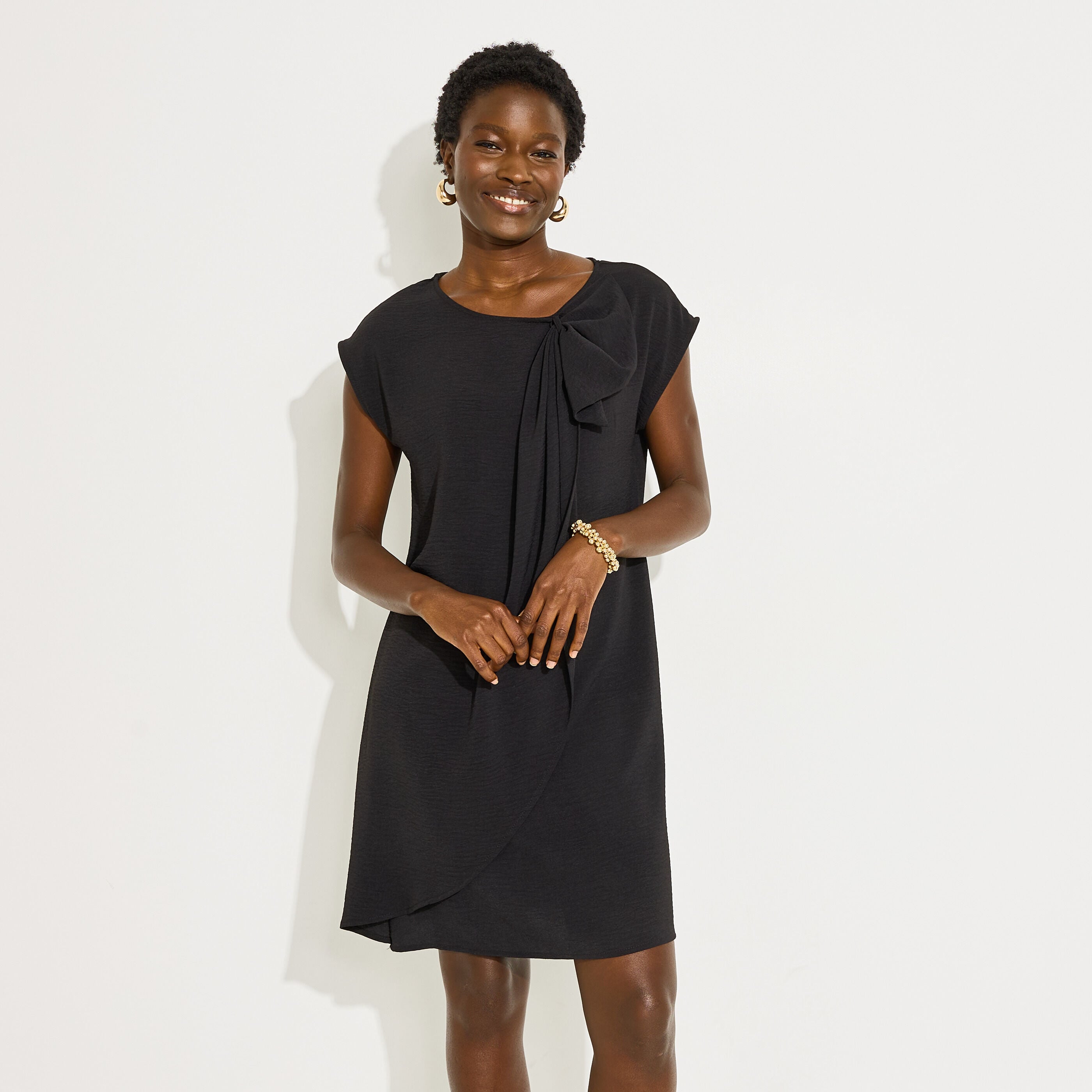 Robe col rond femme