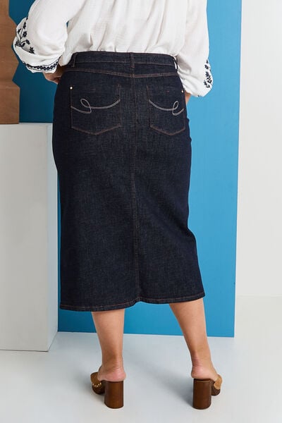 Jupe longue en denim femme
