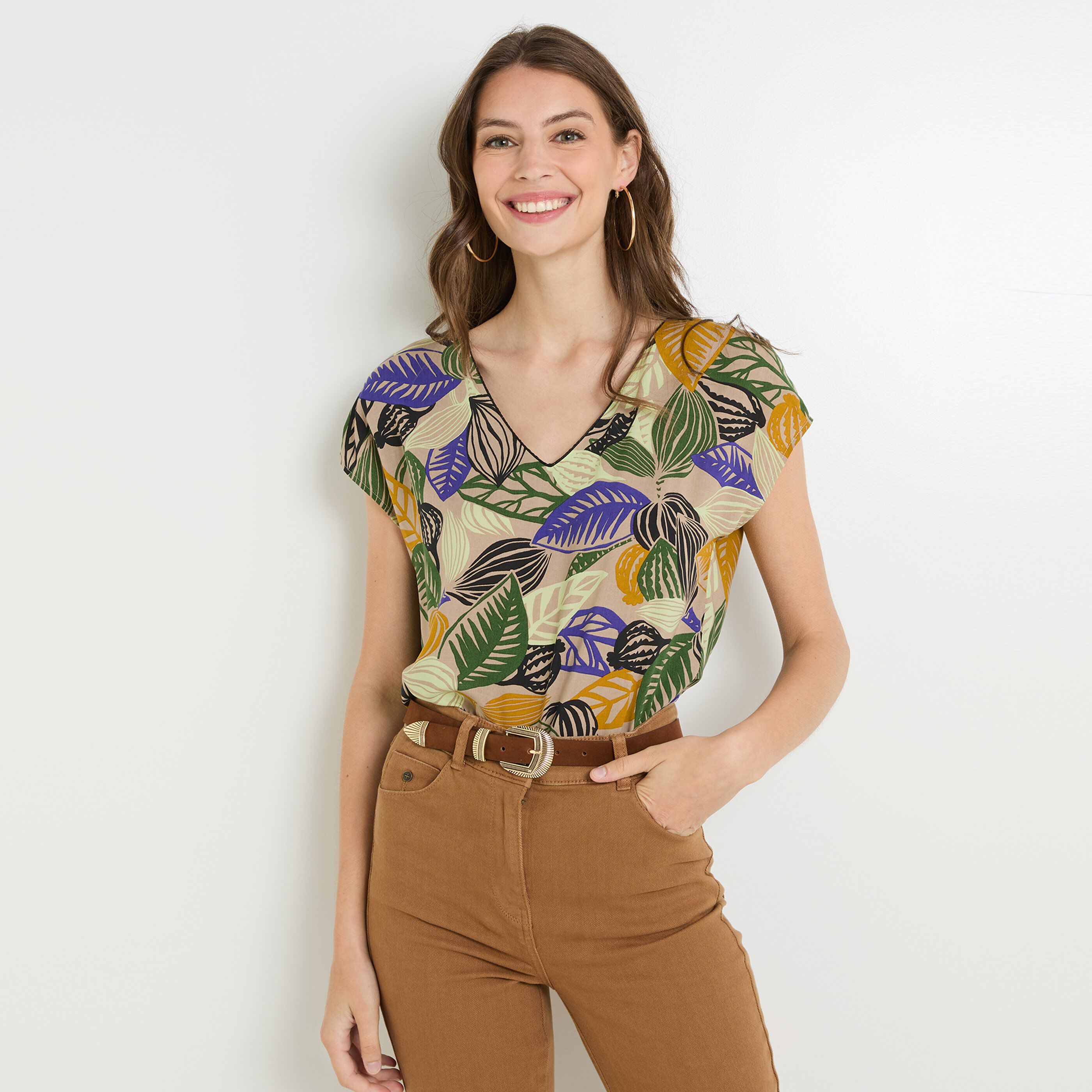 Blouse manches courtes femme