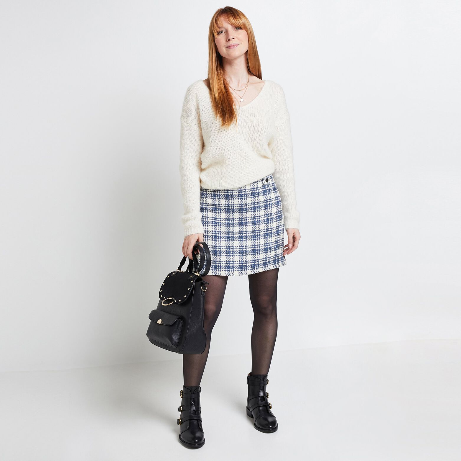 Jupe jacquard femme