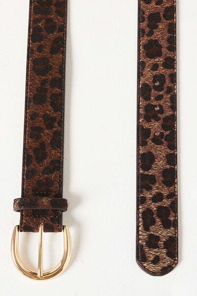 Ceinture large imprimé léopard femme