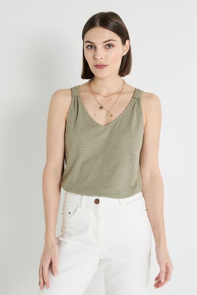 Débardeur col V femme
